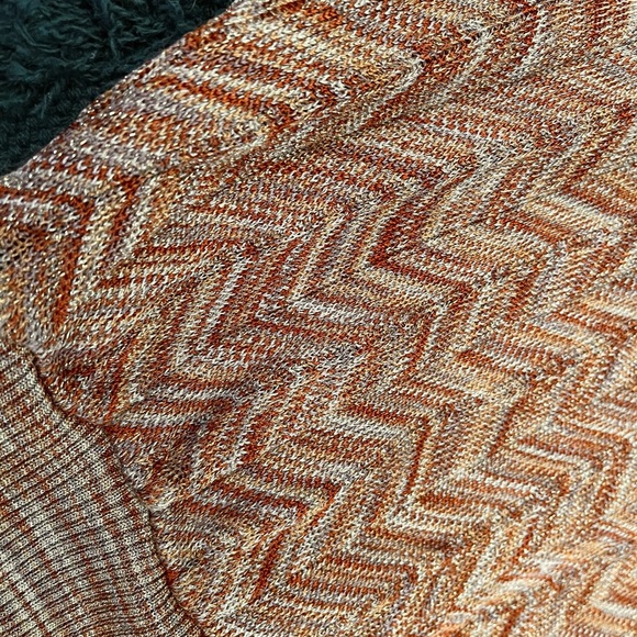 y2k Crochet Knit Top INC Sweater Metallic Embellished Disco Grandma Gold - Picture 13 of 16